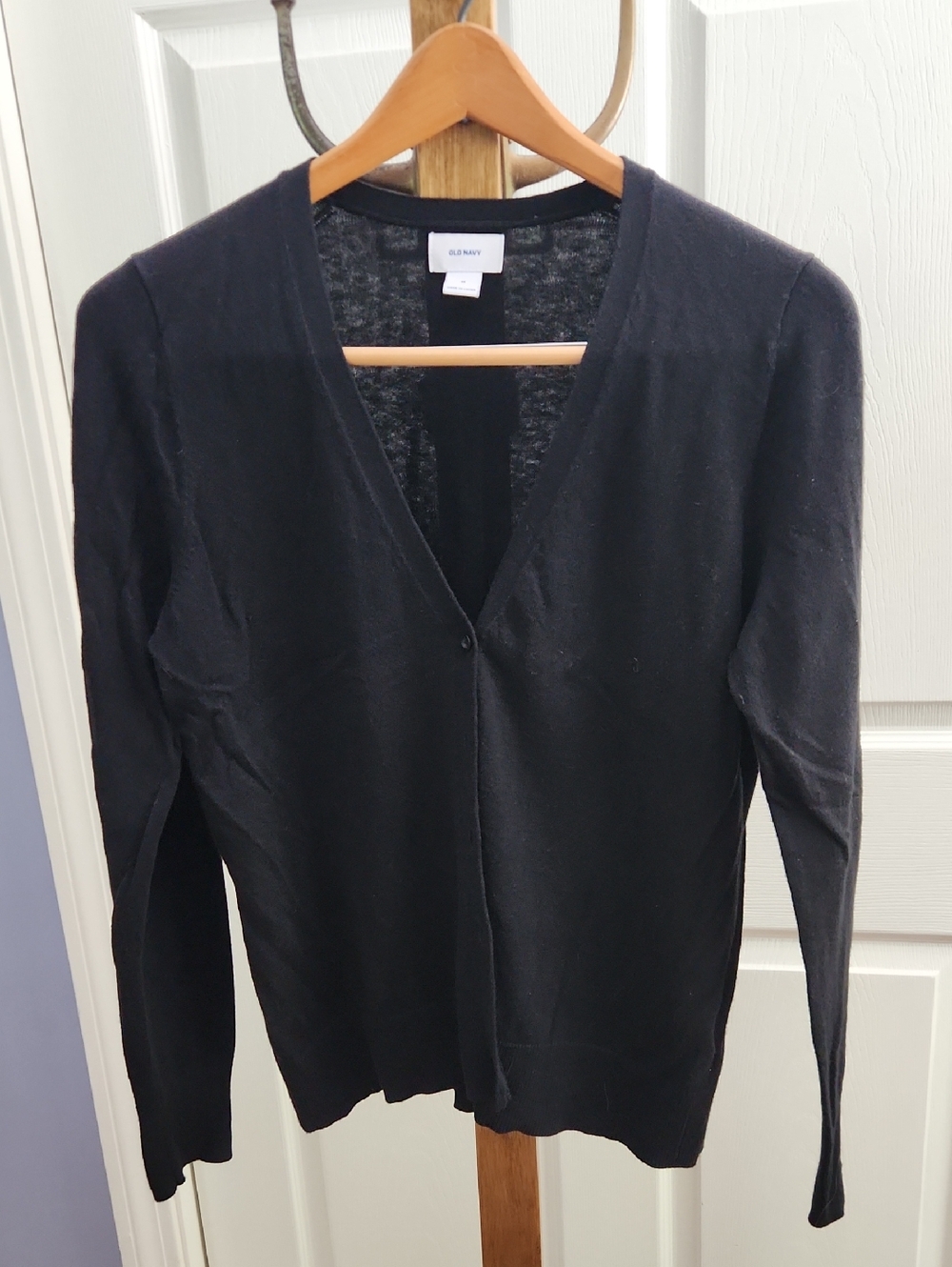 Old Navy Black V-Neck Button Cardigan